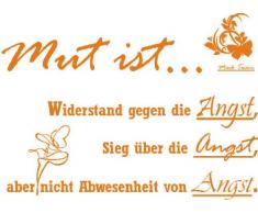 INDIGOS 4051719332834 Wandtattoo, Vinyl, orange, 60 x 10 x 10 cm