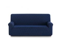 Blindecor Picasso Schutzhülle aus elastischem Sofa 2 Sitzer, Stoff 90x130x100 cm blau