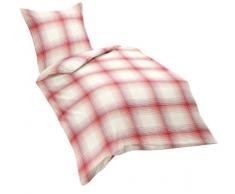 Fleuresse lech 602835 Fb. 4 Flanell-Bettwäsche / 155 x 220 cm, rot
