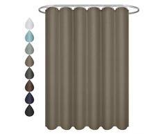 Eforgift Polyester Dusche Vorhänge Mehrfarbig mit gratis Haken (blau gestreift), Polyester, Coffee, 72Wx84L