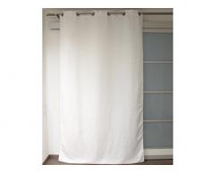 Soleil docre Ösenvorhang SATURNE weiß, Baumwoll-Pikee