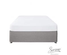 Serene Plain Dye Pflegeleichtes Spannbetttuch, 32 cm tief, weiß, Doppelbett