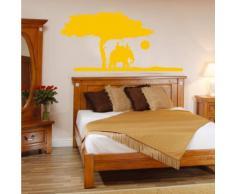 INDIGOS 4052166118958 Wandtattoo w558 Afrika / Steppe, Elefant Wandaufkleber 80 x 39 cm, gold