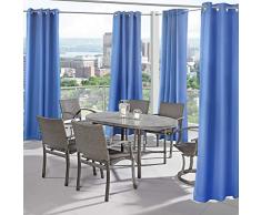 Outdoor Décor 71709-188-108-669 Seascapes Solid Color Gardinen für Innen- und Außenbereich, Blau