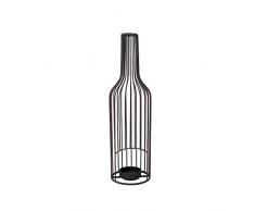 Truu Design, 26 cm, Eisen Bottle-Shape Teelichthalter, schwarz