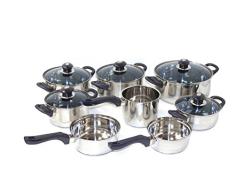 Callaway Hoffman Kochtopf-Set, 8-teilig, Blau/versilbert
