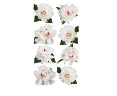 EKSuccessBrands Sticko-Sticker, Pfingstrose, Weiß