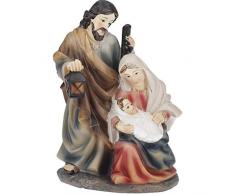 Unbekannt Neumeyer K6311 Weihnachtskrippe, Krippenblock HL. Familie aus Kunstharz handbemalt ca 11 cm, coloriert, 11 x 9 x 5