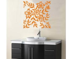 INDIGOS 4052166069243 Wandtattoo w426 Pflanze Blume Wandaufkleber 120 x 120 cm, orange