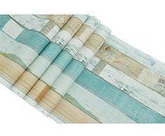 TaoGift Rustikale Holzplank-Körnung-Kontaktpapier, Selbstklebende Regaleinlage für Schränke, Kommode, Tisch, Kunsthandwerk, Vinyl, Wandpapier, Tür-Aufkleber, 45 cm x 24 m