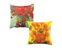 YOUKOOD Designer Dekorative Überwurf-Kissenbezüge 45,7 x 45,7 cm Baumwolle Leinen Überwurf Kissenbezug für Sofa, Studio, Büro, Stuhl, Wohnzimmer, Party, Geschenk, 2 Stück Sonnenblume