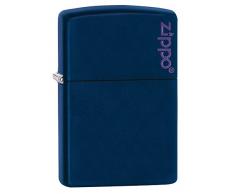 Zippo Logo Pocket Lighter, Navy Matte