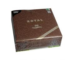 Papstar, 50 Servietten ROYAL Collection 1/4-Falz 40 cm x 40 cm braun Casali, #84885