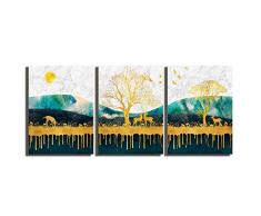 CJL ART Abstrakte Berge Leinwanddrucke Wandbild Gemälde 3 Stück Badezimmer Wanddekoration für Schlafzimmer Wand Kunstwerke Bilder für Wohnzimmer Zuhause Dekoration Poster