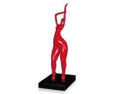 Arte Dal Mondo ADM Studio Appagamento Small Harz Skulptur, Marmor, Rot