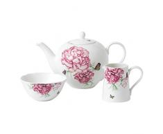 Royal Albert for 40034006 Miranda Kerr Everyday Teekanne, Sugar & Cream 3-teilig, Porzellan, weiß, Teaset, 3