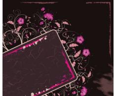 Indigos 4051719738292 Wandtattoo MF239 Tribal Ranke Retro Blumen Pflanzen 60 x 51 cm