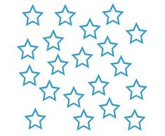Kleb-drauf 20 Sterne-Aufkleber zur Dekoration von WÃ¤nden, Glasprodukten, Fliesen