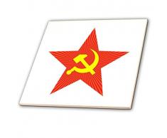 3dRose CT 159598 _ 1 sowjetischen Star Keramik Fliesen, 10,2 cm