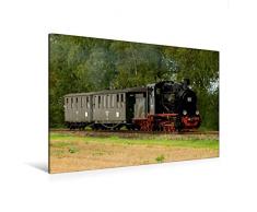 Calvendo Premium Textil-Leinwand 120 cm x 80 cm quer, Mansfelder Bergwerksbahn | Wandbild, Bild auf Keilrahmen, Fertigbild auf echter Leinwand, Leinwanddruck Menschen Menschen