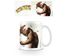 Empireposter - King Kong - Building - Größe (cm), ca. Ø8,5 H9,5 - Lizenz Tassen King Kong - Keramik Tasse, weiß, bedruckt, Fassungsvermögen 320 ml, offiziell lizenziert, spülmaschinen- und mikrowellenfest