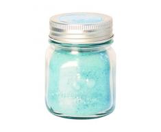 Kerzen von Aurora Anna Duftkerze mit Vase-Glas und Deckel, Wachs, Blau, 6.5 x 6.5 x 8.5 cm