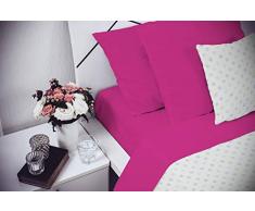 Elegant Italian Bed Linen Bettwäsche, Fuchsia, 100% Mikrofaser, DOPPELTE