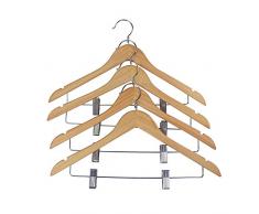 Proman Produkte Kleiderbügel mit Kerben, Clip, Natur