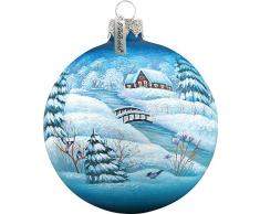 Unbekannt G. Debrekht Winterdorf Glaskugel 9 cm