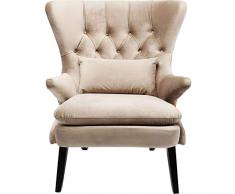 Kare Sessel Meeting Point, 83141, groÃer Ohrensessel, Loungesessel mit Armlehnen, schöner Fernsehsessel, (HxBxT) 105 x 83 x 82 cm, Bezug: 100% Polyester, braun, schwarz (