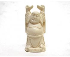 StealStreet 5,7 cm weiß stehender Buddha mit Hands Up Figur