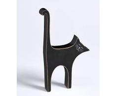 Dekofigur Katze, schwarz, Höhe 17 cm