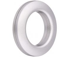 Dritz Home Ösenvorhang, rund Rund 1-Inch Silberfarben gebürstet