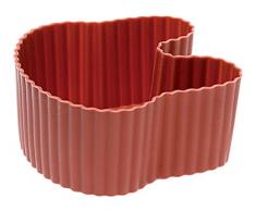 Sambonet Rosenthal 6 Cupcakeformen, Muffinformen - Silikon - Rot - Hase, Kaninchen, Osterhase - 6x6cm