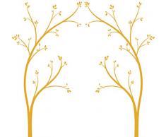 LittleLion 064001010000000000000000 Studio Baum Himmelbett Kopfteil Wandaufkleber Medium Gray