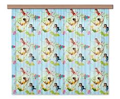 AG Design Disney Fairies Feen Kinderzimmer Gardine/Vorhang, 2 Teile, Stoff, Multicolor, 180 x 160 cm