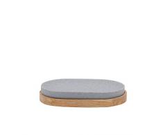 Ridder Sassy Seifenschale, Polyresin, grau, ca. 13 x 9,3 x 2,3 cm