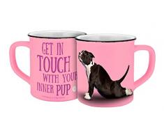 Yoga Dogs & Cats 13545 Yoga Dogs Inner Pup Tasse, Keramiktasse, Kaffeetasse, Keramik, 400 milliliters