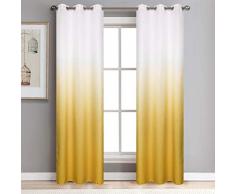 WUBODTI Verdunkelungsvorhang mit Farbverlauf, zur Raumverdunkelung, wärmeisoliert, 264 cm Länge, Fensterbehandlungen für Schlafzimmer, Wohnzimmer, Balkon, Polyester-Mischgewebe, Farbe 3, 42W x 84L