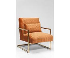 Kare Loungesessel Living Vegas, 80686, bequemer, moderner Chillout TV Polstersessel mit Armlehnen im Retro Design inkl. Kissen, orange (H/B/T) 78x70x86cm