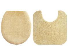 Pana 459200370 Garnitur 2 TLG.: WC-Vorlage 50 x 50 cm und Deckelbezug 50 x 47 cm Elfenbein
