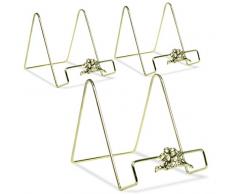 Banberry Designs Staffelei/Ständer für Teller, glattes Messing, mit Engelsfiguren – 15,2 cm – 3 Stück