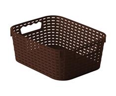 Dajar Aufbewahrungsbox Rattan 28 x 22 x 11 cm braun JOTTA, Plastik