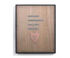 Demdaco Love More Dekofigur aus Holz und Metall, 22 x 18 cm, Braun
