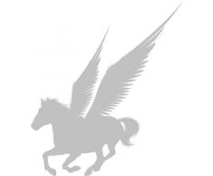 INDIGOS 4051095057475 Wandtattoo w619 Pferd Wandaufkleber in 3 Größen, 120 x 66 cm, silber