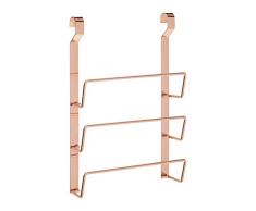 Premier Housewares SORELLO AufhÃ¤ngen Pfanne Deckel Rack, Gusseisen, Rose Gold, 7Â x 24Â x 36Â cm