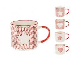 H&H 830884 Jumbo-Tassen, New Bone China, 470 cc, 4-teilig