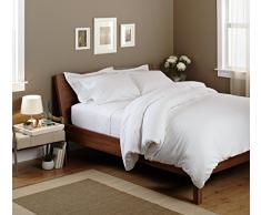 Americano Casa Super Soft langstapelige Ägyptische Baumwolle 4 PC Betten Tabelle Set 500 TC, italienisches Finish Bed Sheet 500 passt bis zu 38,1 cm Tief Tasche Matratze Made in USA. STANDARD SIZE PILLOWS weiß