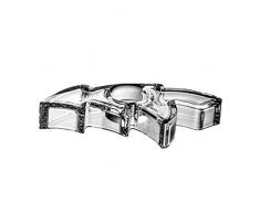 Crystaljulia Teelichthalter, Kristall, 21cm, 21 x 11 x 3 cm