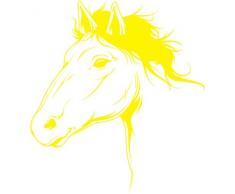 INDIGOS 4051095055464 Wandtattoo W616 Pferd 80 x 44 cm, Wandaufkleber in 3 Größen, gelb